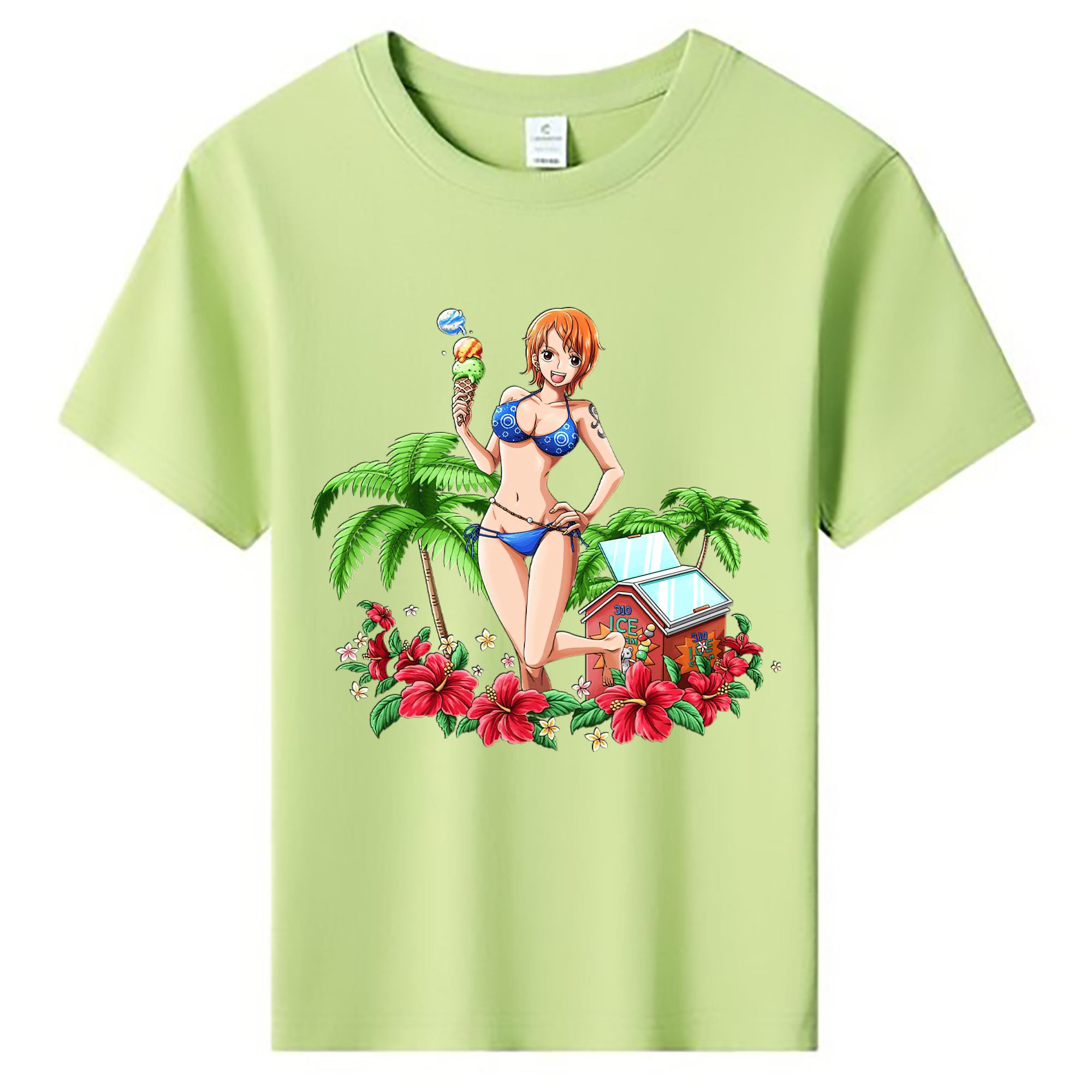 （画像用） ワンピース ナミ ONE PIECE Nami 綿100％キッズTシャツ（フロントプリント）